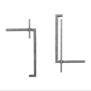 MENEO 3d printed asymmetrical earrings